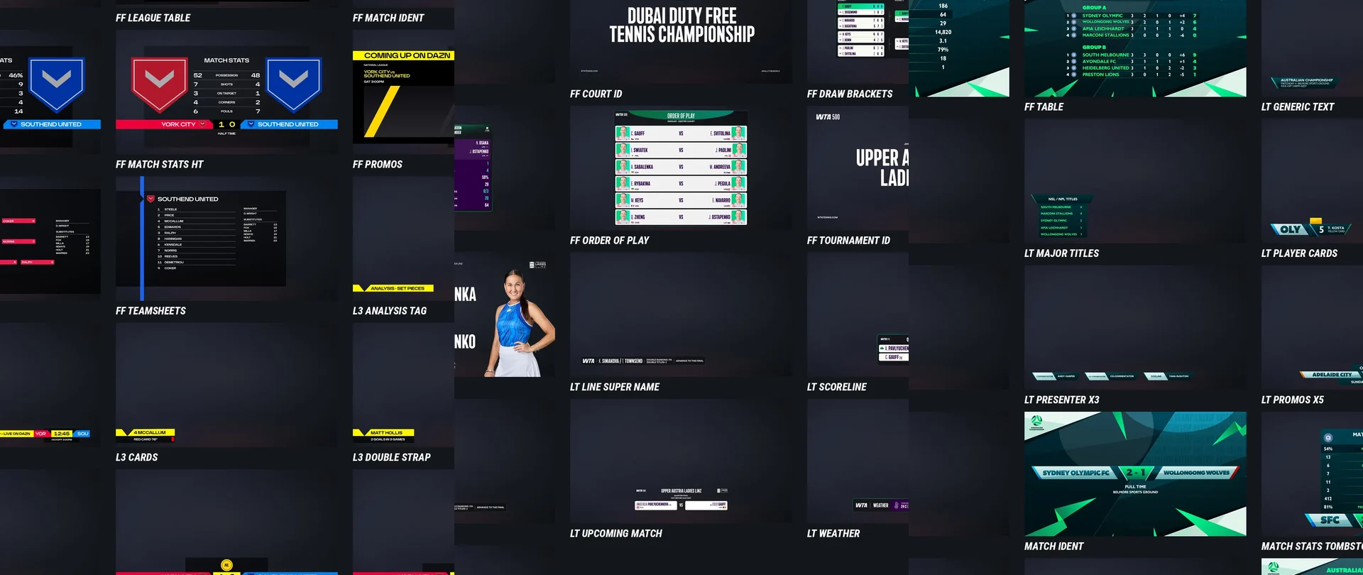 Custom broadcast packages: your brand, designed once, driven live